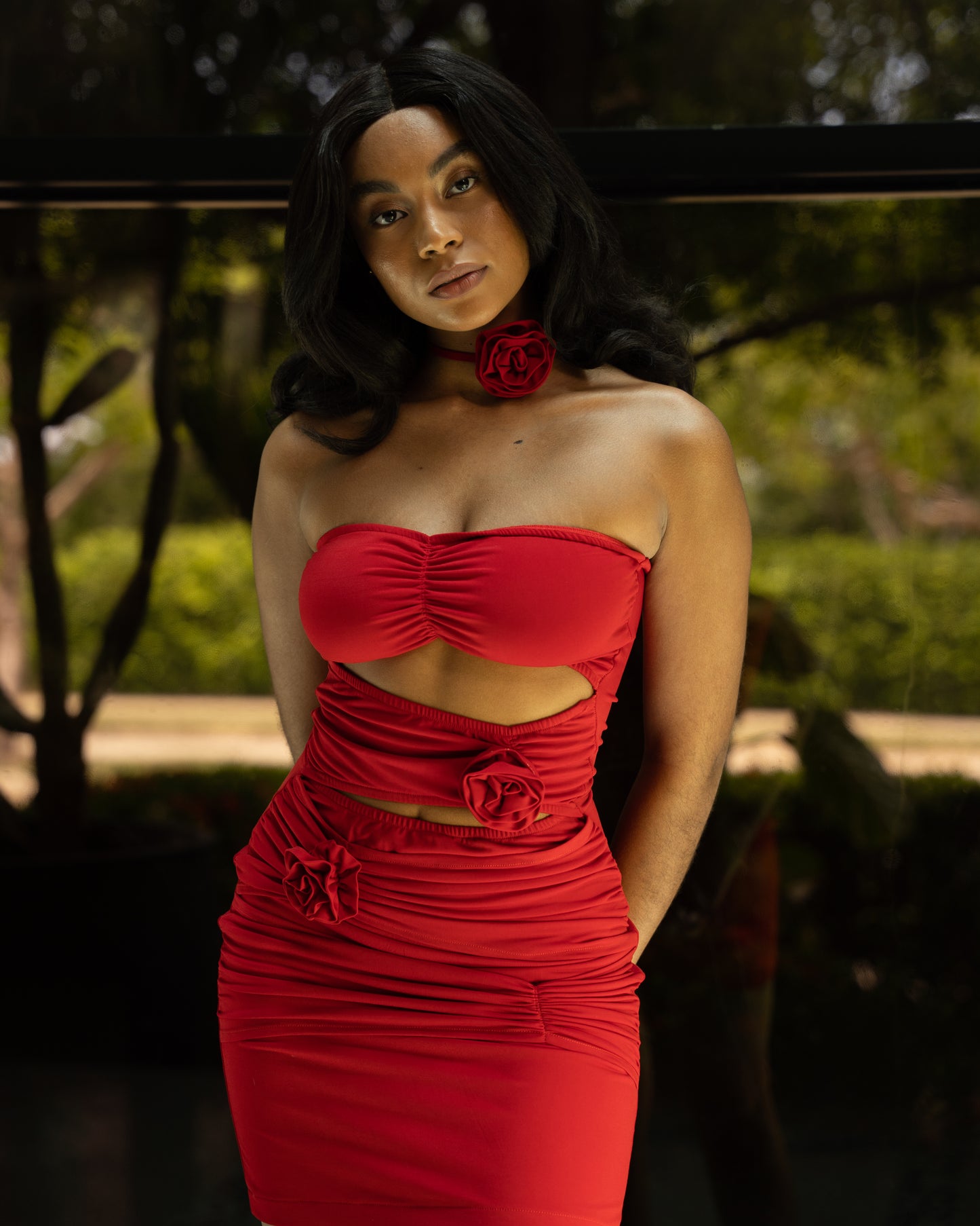 Minivestido Jardim de Rosas