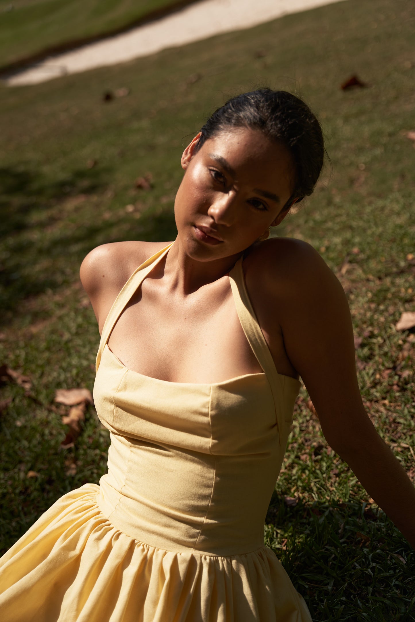 Coquette Corset Dress / Butter Yellow