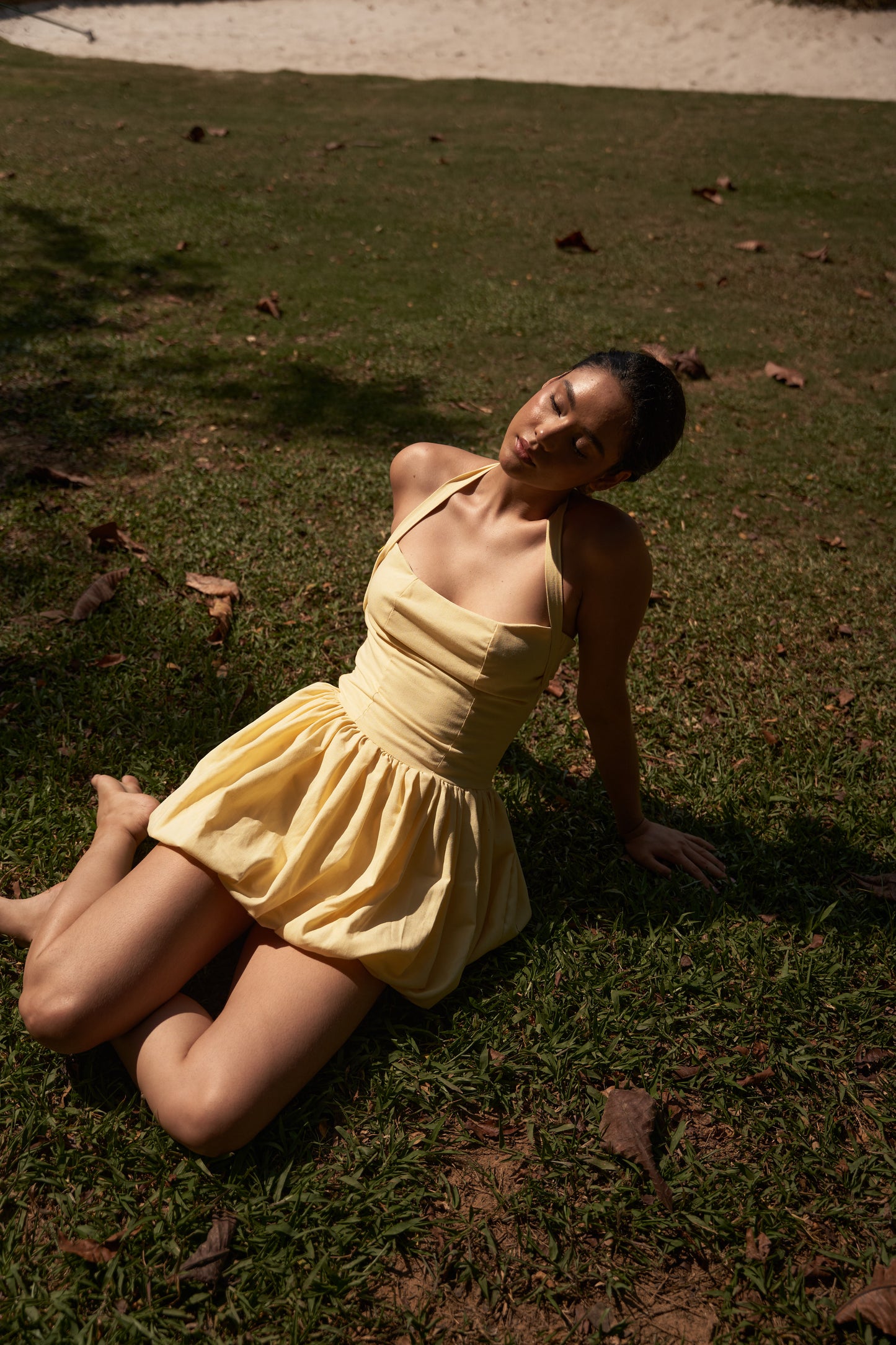 Coquette Corset Dress / Butter Yellow